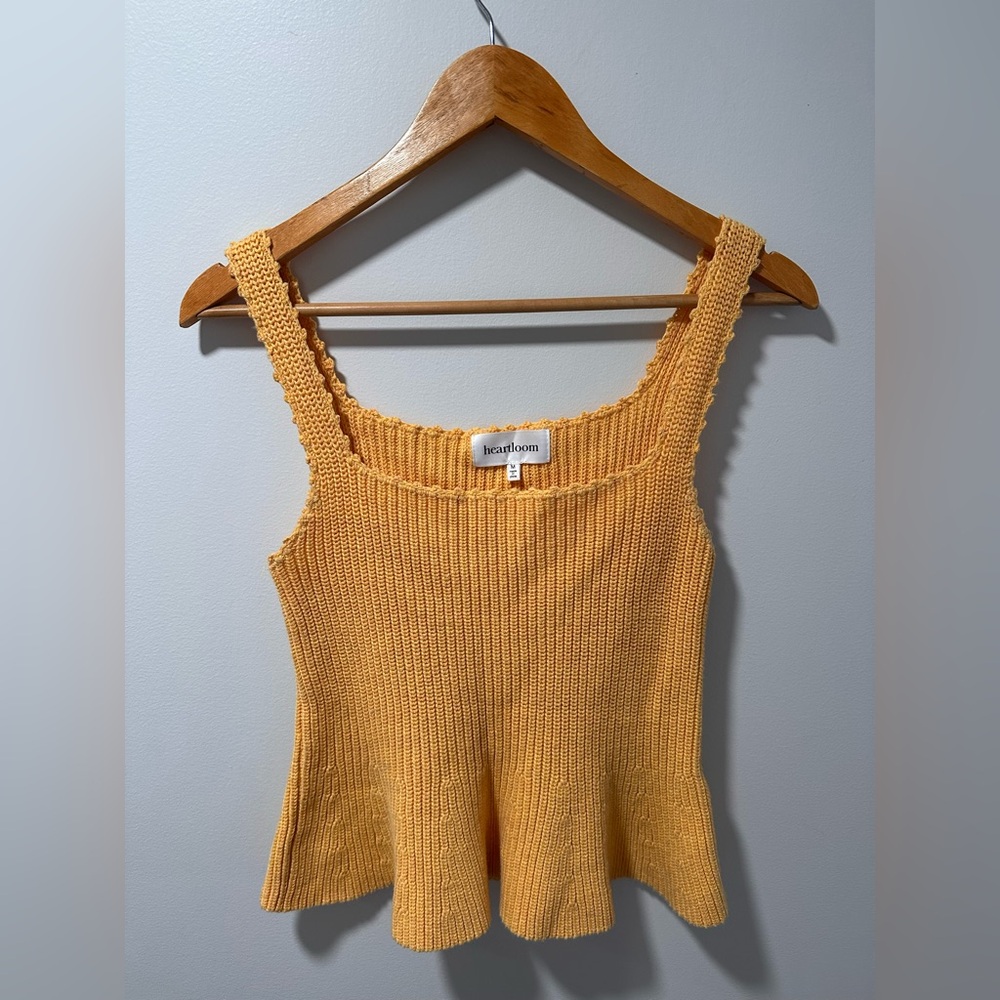 Heartloom Women's Mustard Knit Tank Top